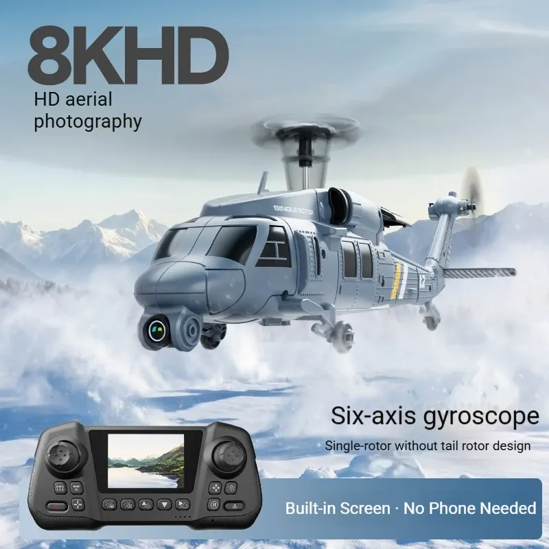 Rc Helicopter Single Rotor - L2-DORN RC เฮลิคอปเตอร์อาปาเช่ 8K กล้องถ่ายภาพทางอากาศ 6