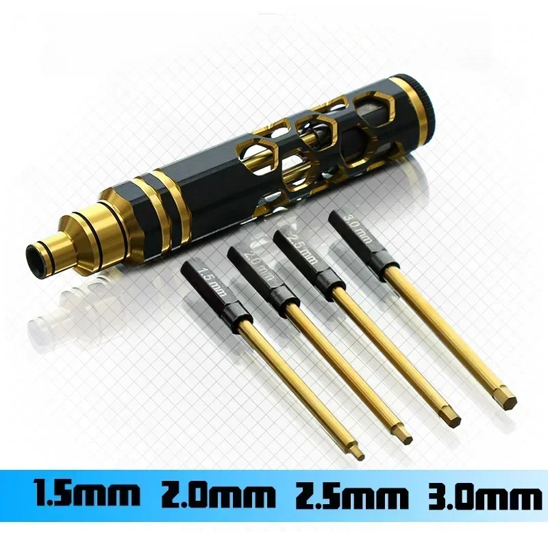 Rc Helicopter Tool Kit - ชุดไขควงหกเหลี่ยม 4 in 1 สำหรับงานซ่อม ชุดเครื่องมือไขควงหกเหลี่ยม