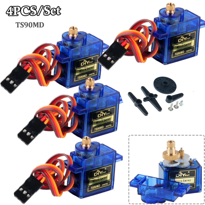 Rc Helicopter Servo - 4 ชิ้น TS90MD ไมโครดิจิตอลเซอร์โวมอเตอร์ 360 270
