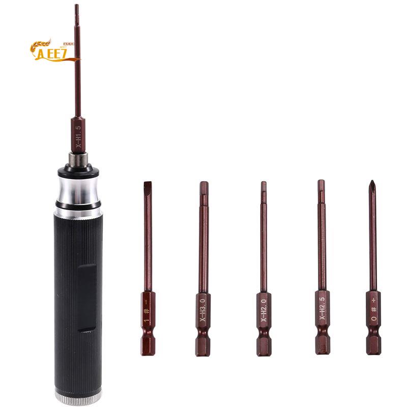 Rc Helicopter Tool Kit - ชุดเครื่องมือซ่อม AEE7-6-In-1 ไขควงหกเหลี่ยม ขนาด 1.5/2.0/2.5/3.0 มม.