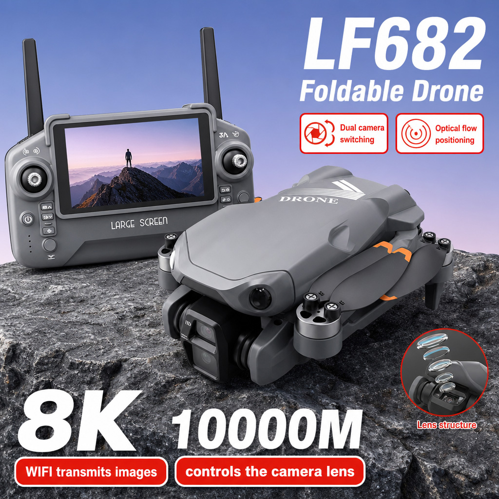 Rc Helicopter Electric - โดรนถ่ายภาพทางอากาศ LF682 8K HD กล้องคู่ GPS