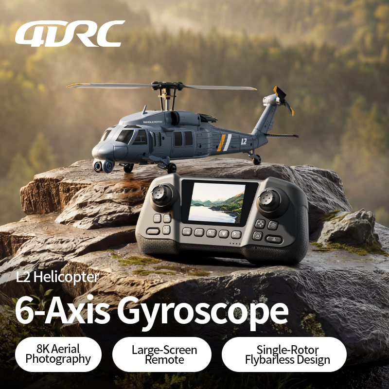 Rc Helicopter Single Rotor - เฮลิคอปเตอร์บังคับวิทยุ 4DRC L2 RC Apache รุ่นทหาร