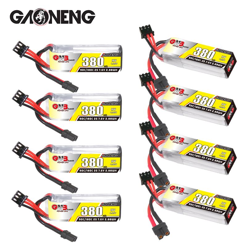 Rc Helicopter Parts - GNB 2S 7.6V 380mAh 90C/180C แบตเตอรี่ลิโป้สำหรับเบต้า