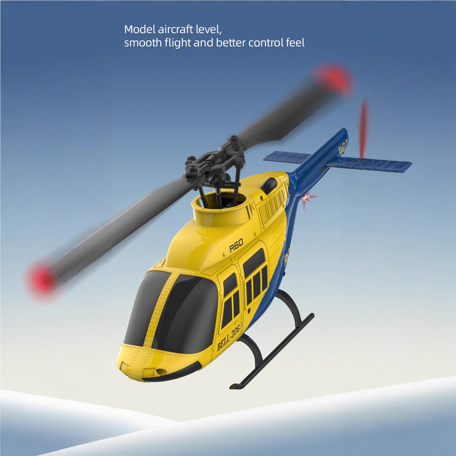 Rc Helicopter Single Rotor - เฮลิคอปเตอร์บังคับวิทยุ Bell 206 รุ่น A60 สเกล
