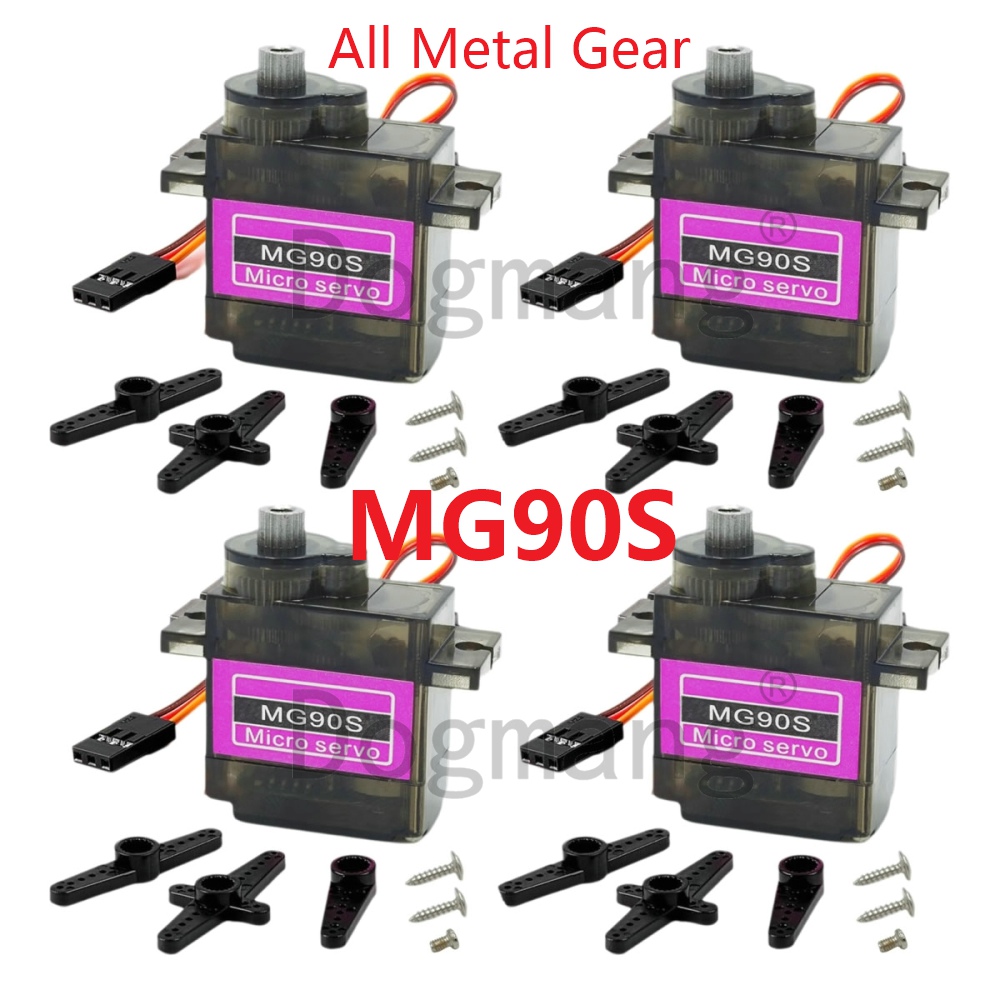 Rc Helicopter Mini - MG90S Servo 1/2/4/10/20/50 Pcs เกียร์โลหะทั้งหมด 9g