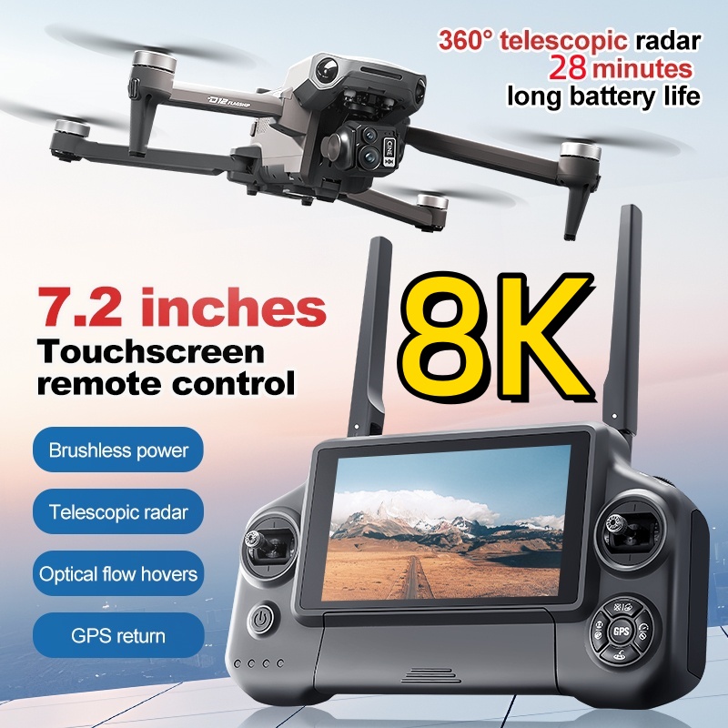 โดรนควอดคอปเตอร์ 8K 3 แกนกันสั - Rc Helicopter Electric บทวิจารณ์และราคา