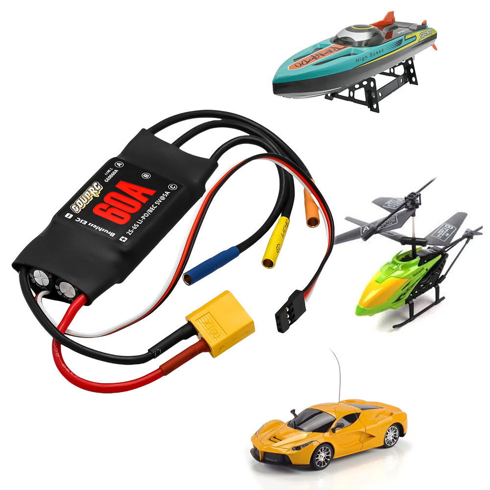 60A ตัวควบคุมความเร็วอิเล็กทรอ - Rc Helicopter Electric บทวิจารณ์และราคา