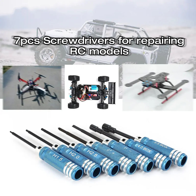 ชุดไขควงหกเหลี่ยม RC 7 ชิ้น ขน - Rc Helicopter Tool Kit บทวิจารณ์และราคา