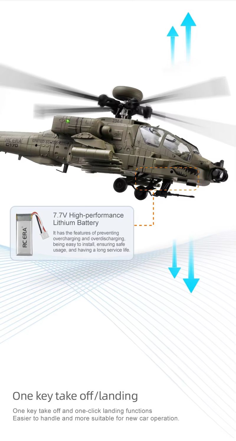 เฮลิคอปเตอร์ RC Era Ah-64d Apa - Rc Helicopter Single Rotor บทวิจารณ์และราคา